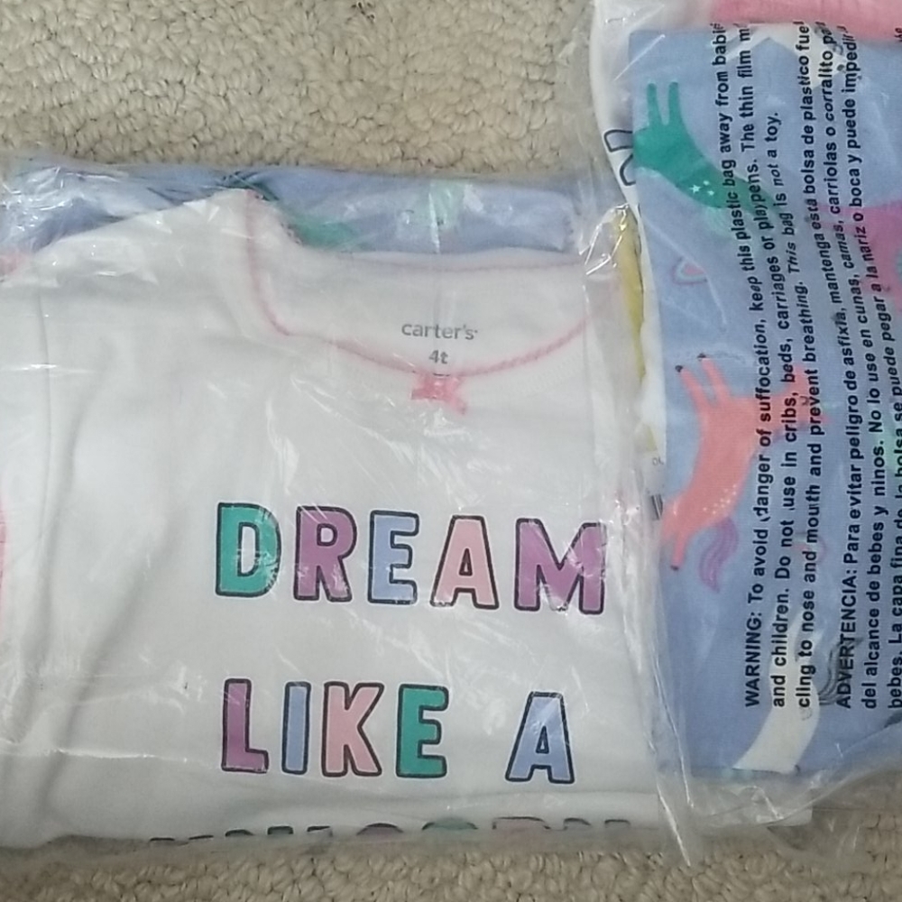 New Unicorn 4pc Pajama set - Picture 2 of 6